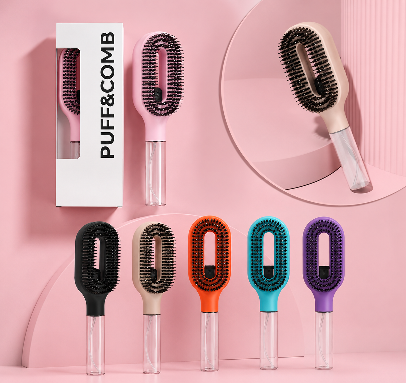 Puff&Comb Spray Brush